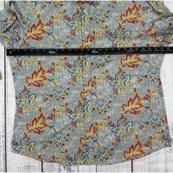 Cremieux Shirt Mens Size XL Multi Paisley Cotton Long Sleeve Collar Button Down - Picture 6 of 6